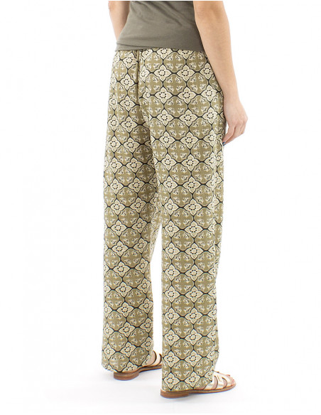 Cotton pants boho pattern ethnic style