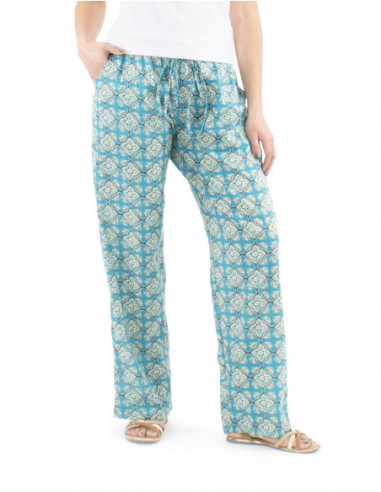 Cotton pants boho pattern ethnic style