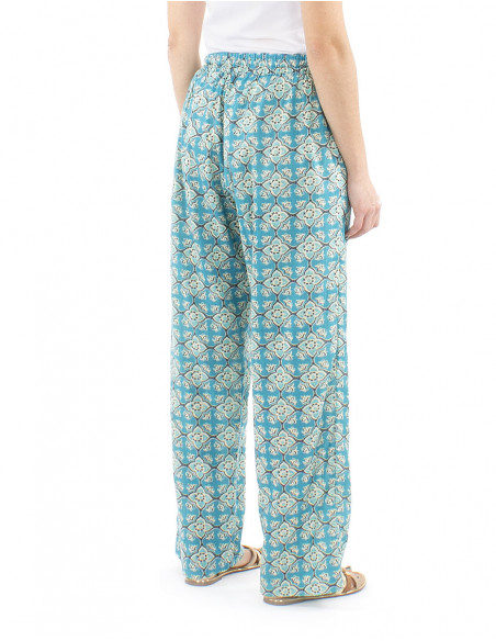 Cotton pants boho pattern ethnic style
