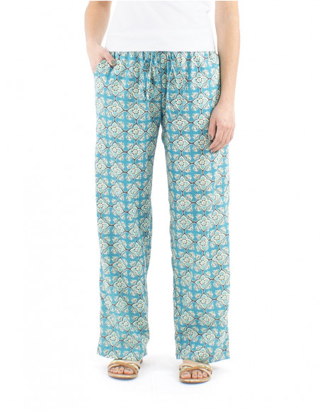 Cotton pants boho pattern ethnic style
