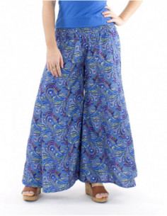 Pantalon extra large motif bohème smock 2