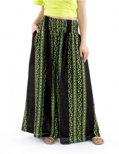 Oversized cotton pants afrohemian style