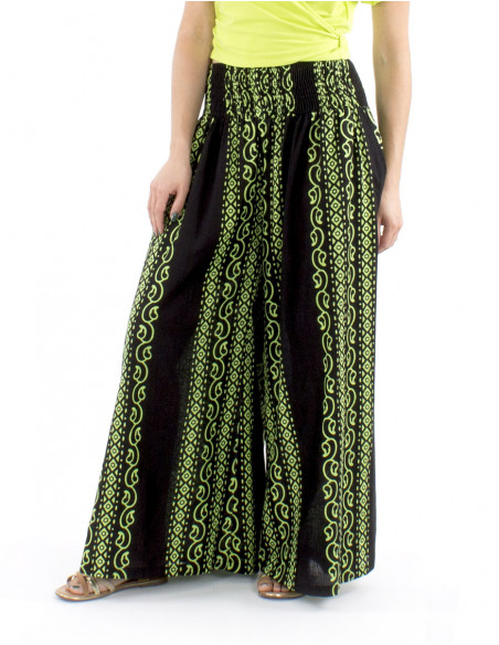 Oversized cotton pants afrohemian style