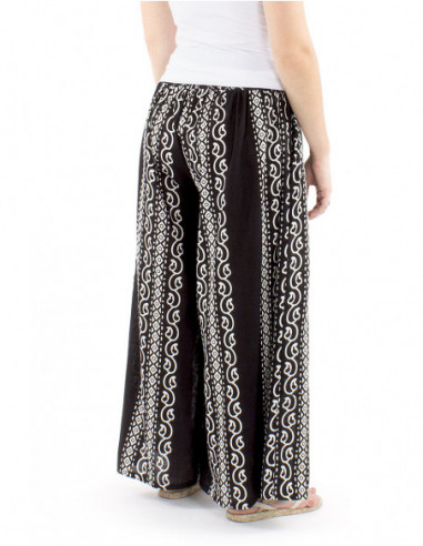 Oversized cotton pants afrohemian style