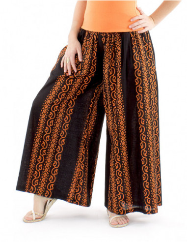 Oversized cotton pants afrohemian style
