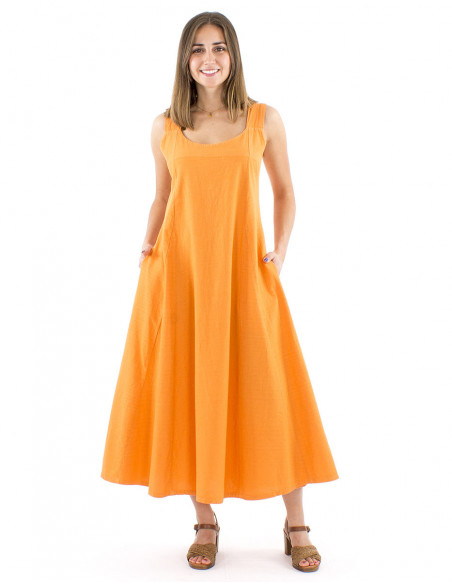 Elegant long dress 100% cotton