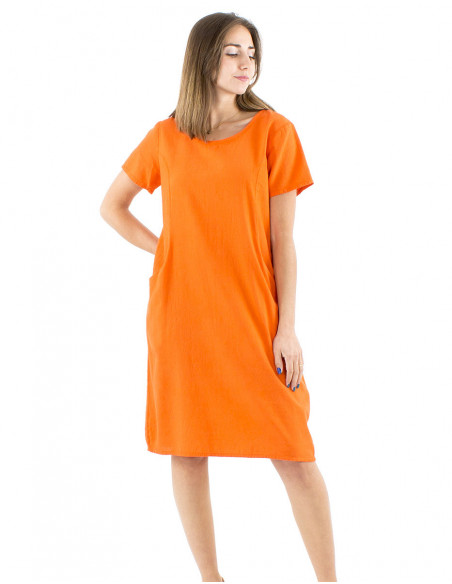 Robe mi-longue classique coton