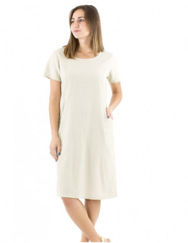 Classic mid-length dress cotton