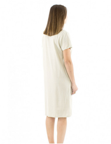 Robe mi-longue classique coton