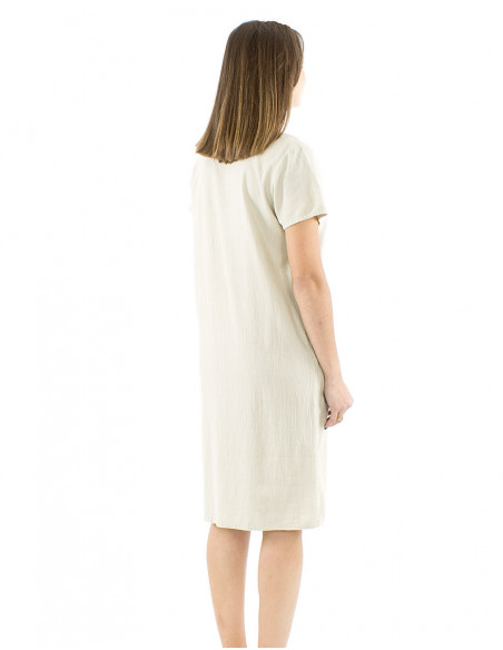 Classic mid-length dress cotton