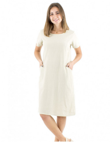 Robe mi-longue classique coton