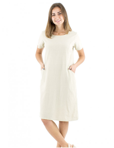 Robe mi-longue classique coton