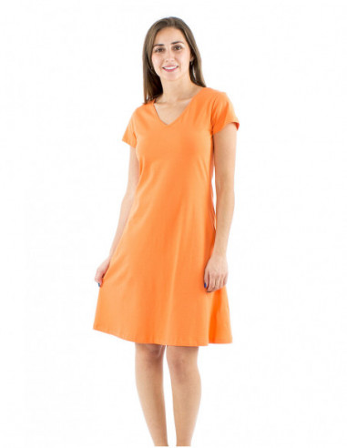 Robe courte évasée manches courtes