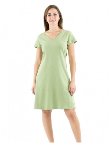 Robe courte évasée manches courtes