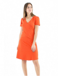 Robe courte évasée détails surpiqûres 2