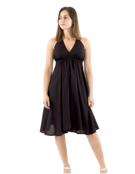 Robe courte Marylin dos nu avec liens