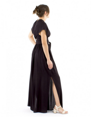 Robe longue chic modulable avec liens