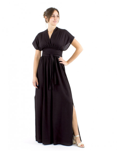 Robe longue chic modulable avec liens