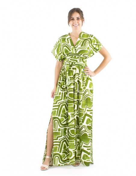 Robe longue modulable motif ethnique