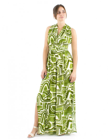 Robe longue modulable motif ethnique