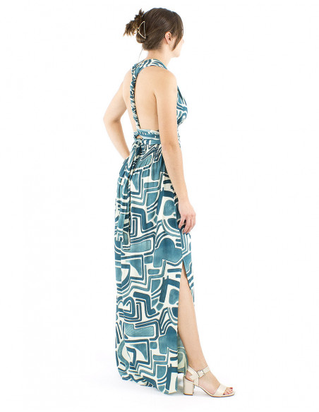 Robe longue modulable motif ethnique