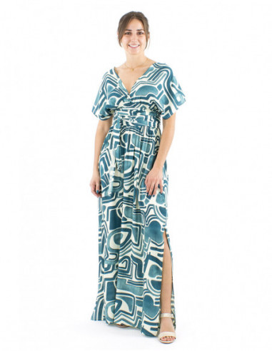 Robe longue modulable motif ethnique