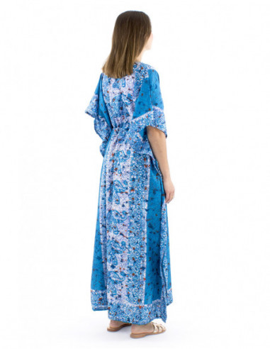 Long kaftan dress elephant pattern
