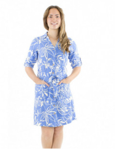 Short buttoned dress floral... 2