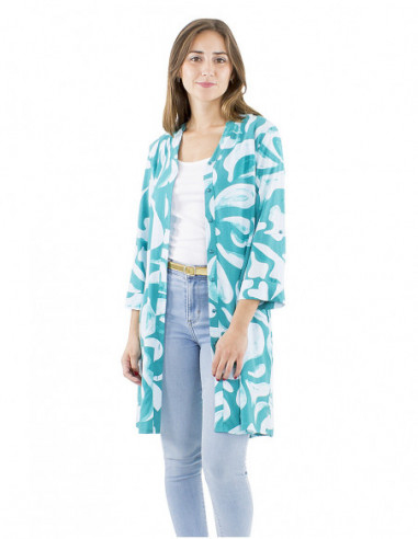 Robe tunique motif coloré style ethnique