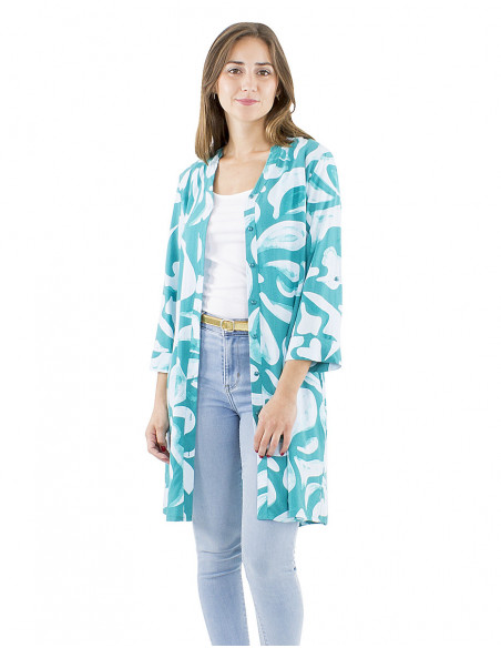 Tunic dress ethnic style colorful print