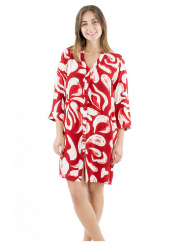 Robe tunique motif coloré style ethnique