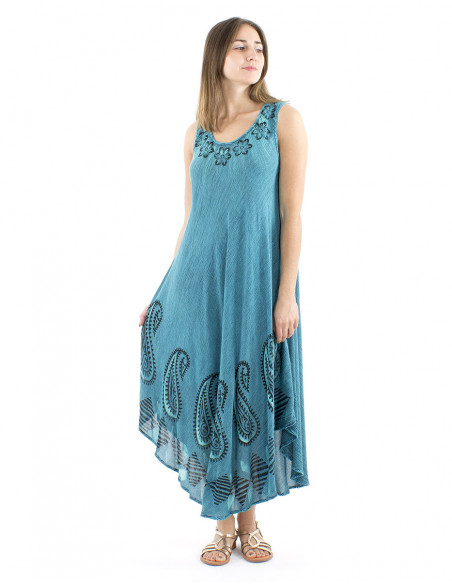 Robe longue de plage tie and dye