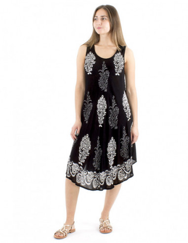 Long beach dress indian pattern
