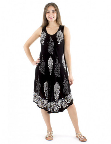 Long beach dress indian pattern