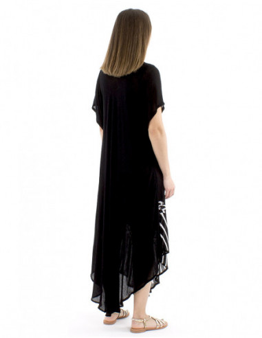 Long boho beach dress ethnic print