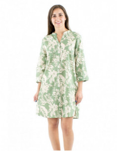 Cotton tunic dress tropical... 2