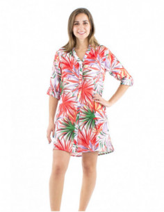 Tunic cotton dress tropical... 2