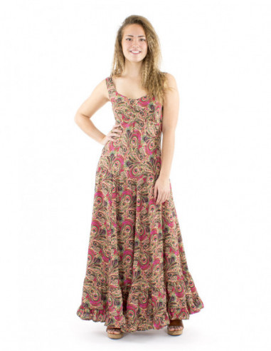 Maxi robe princesse imprimé bohème
