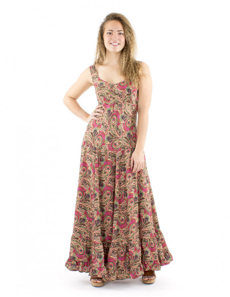 Maxi robe princesse imprimé bohème