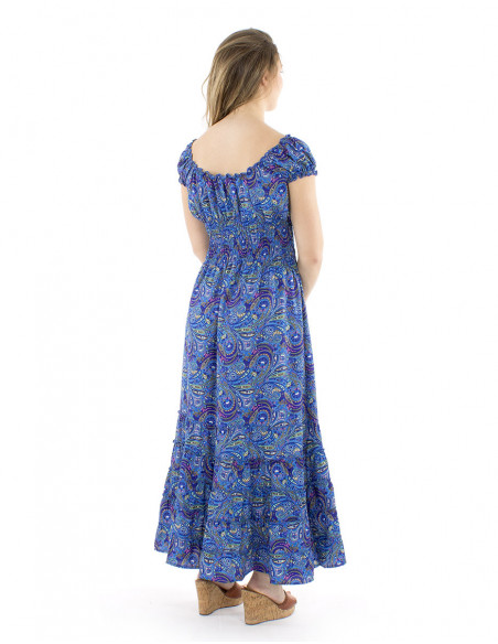 Maxi robe bohème avec smock