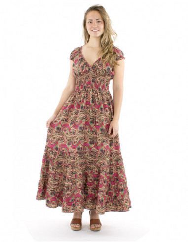 Maxi robe bohème avec smock