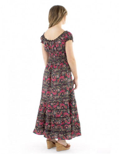 Maxi robe bohème avec smock