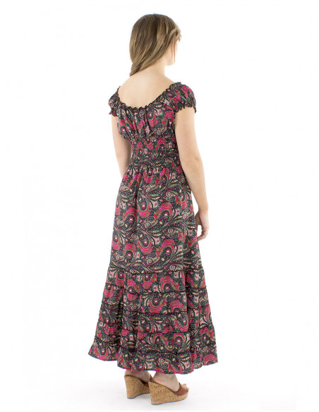 Maxi robe bohème avec smock