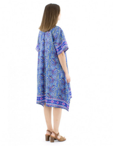 Umbrella short dress sari print