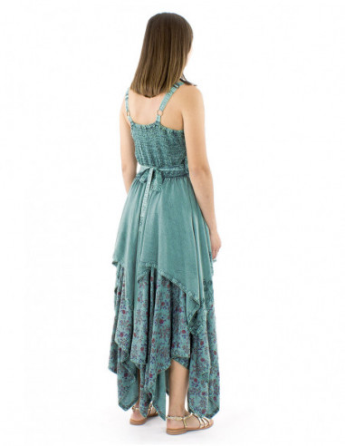 Robe médiévale superposition avec broderies