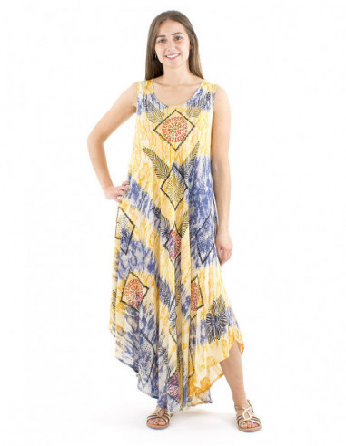 Robe longue estivale motif ethnique