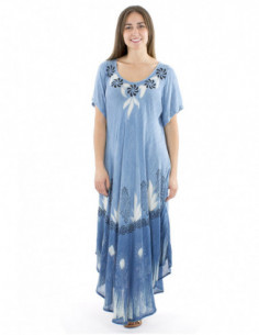 Long beach dress short sleeves