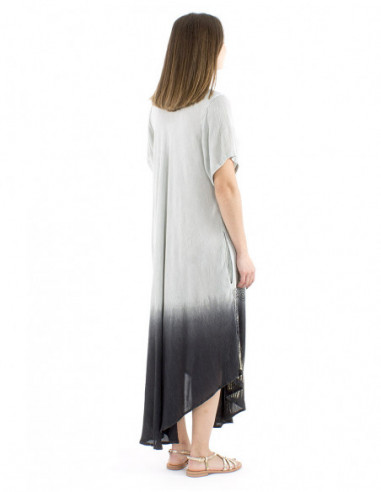 Robe de plage longue asymétrique