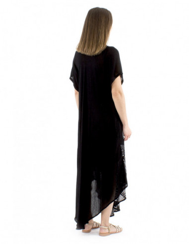 Asymetrical beach dress boho pattern