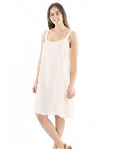 Robe courte chic unie avec bretelles